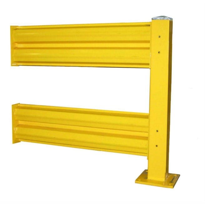 Double Height Heavy Duty Warehouse Guard Rail Add-On Kit