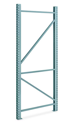 Teardrop pallet rack upright frame